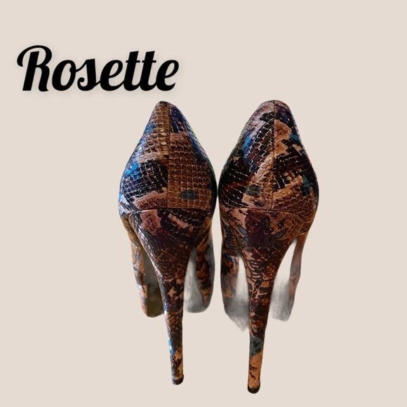 Rosette Snake Platform "Elle" Heels 7.5 - Picture 4 of 5
